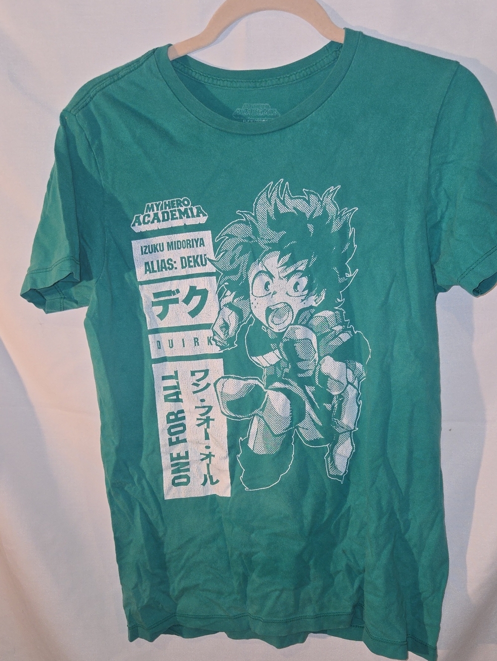 My Hero Academia Kids Green Graphic Tee featuring Izuku Midoriya